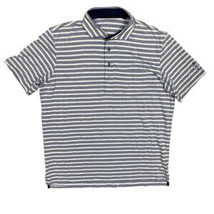 Greyson Short Sleeve Polo Golf Shirt Pima Cotton Stretch Peru Striped Large